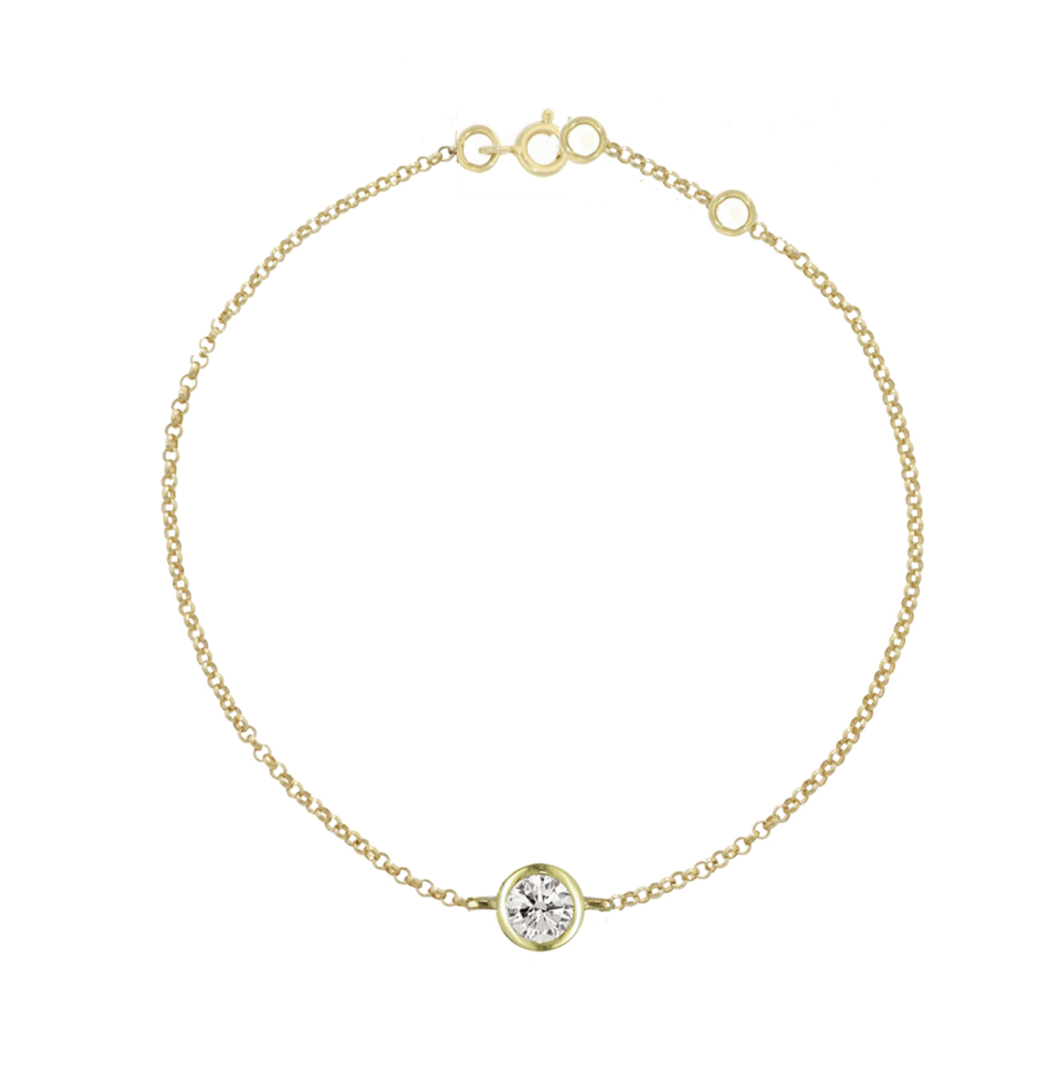Solitaire Diamond Raindrop Bracelet