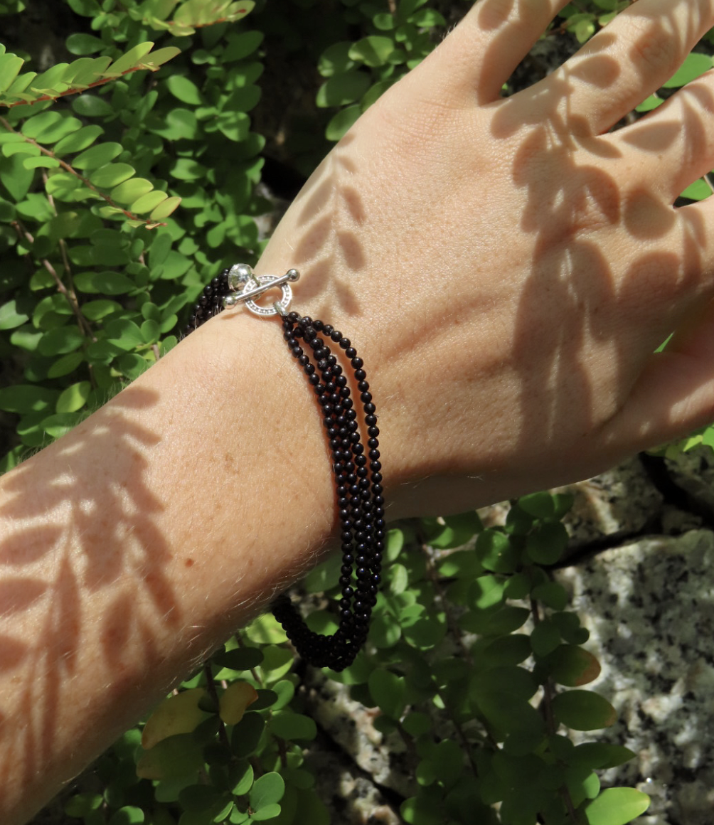 Black Onyx Tassel Bracelet
