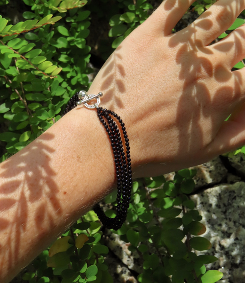 Black Onyx Tassel Bracelet